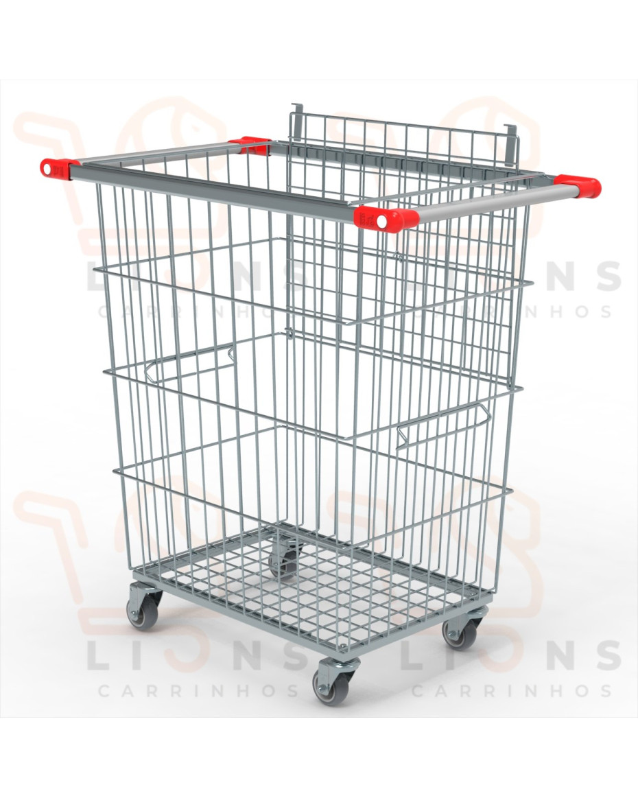 Carrinho para condomínio com divisória móvel - 250 litros  