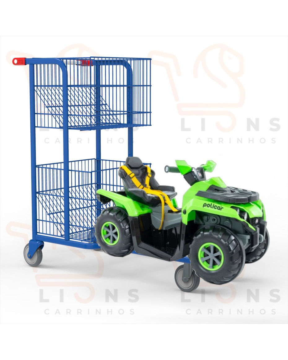 Carrinho de Supermercado Infantil 140 Litros - Poliquadri