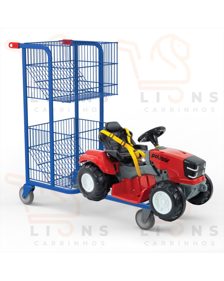 Carrinho de Supermercado Infantil 140 Litros - Politractor 
